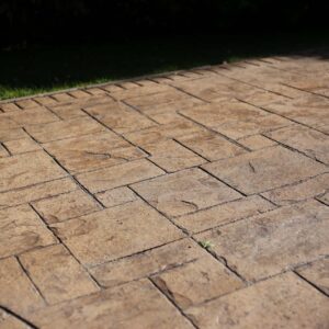 Stamped concrete driveway East Coker